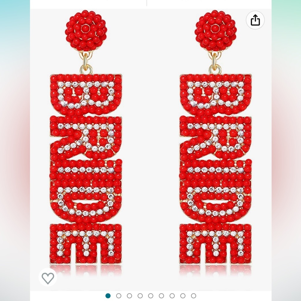 Red Bride Earrings
